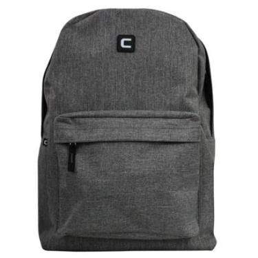 Imagem de Mochila Lisa Com Bolso Frontal Yins Cinza-Unissex