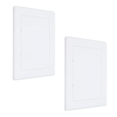 Imagem de UTALIND 2 peças de painel de acesso para drywall 22 x 18 cm, adequado para porta de utilidade oculta, elétrica, encanamento ou armazenamento, inclui placas de cobertura de encanamento e painéis de