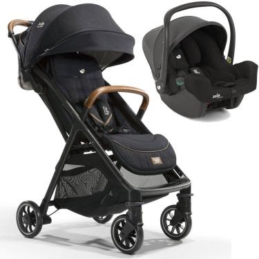 Imagem de Bebê Conforto Joie Gemm 0 a 13kg Preto Alça Ergonômica Almofada Redutora Capota Retrátil Removível Com Balanço Recém Nascido Capota UV50+