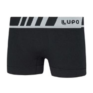 Imagem de Cueca Infantil Lupo Lupinho 136-001 Boxer Sem Costura, Preto, M