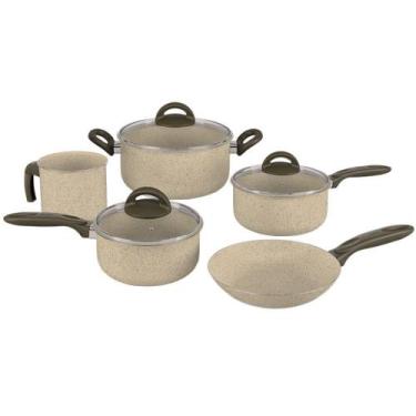 Imagem de Conjunto de Panelas Brinox Suprema 5 Peças Revestimento Cerâmico Antia