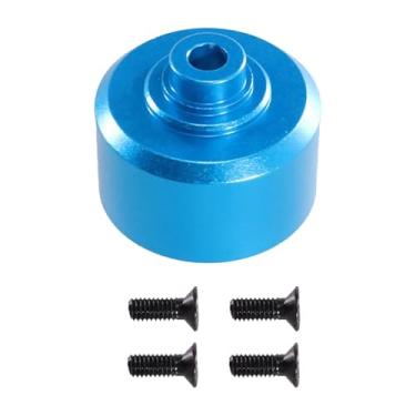 Imagem de EHJRE Diff Carrier Diff Case Gear Liga de alumínio resistente com 4 parafusos Atualização portátil para 1/10 10208 1/7 7303 RC Caixa de diferencial, Azul