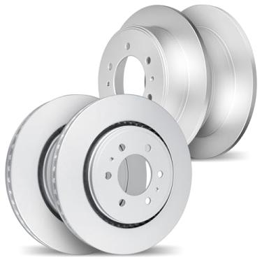 Imagem de Dynamic Friction Company Freios e rotores dianteiros e traseiros | Rotores de freio em branco | Rotores de freio a disco dianteiro e traseiro | Serve para Hyundai Entourage 2007-2008; Kia Sedona 2006