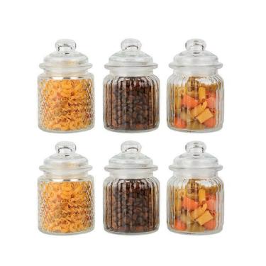 Imagem de Conjunto 6 Potes Vidro Hermético 300Ml Class Home