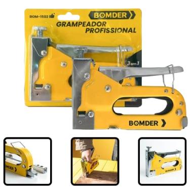 Imagem de Grampeador De Tapeceiro 4-14mm Alta Pressão 3 Em 1 para Madeira Artesanato Reparos e Tapeçaria Manual