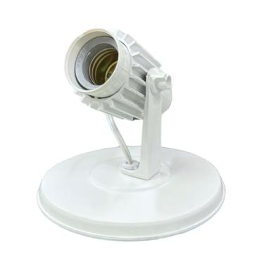 Imagem de Spot Direcionável Branco ou Preto Total E27 Bivolt Sobrepor Teto Aletado 1 Bocal P Lâmpada LED (Branco Total)
