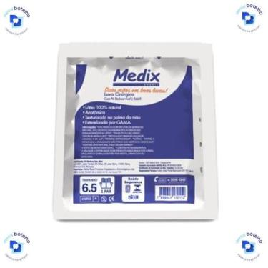 Imagem de Luva Cirúrgica Estéril de Látex com Pó - Medix, Tamanho 6,5