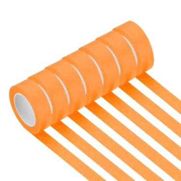 Imagem de PATIKIL Fita adesiva laranja 9/40.6 cm x 14 jardas, 7 rolos código de cores etiquetagem fita para pintores de artes artesanato pintura de parede organização de laboratório de ciências