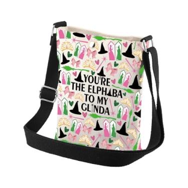 Imagem de BDPWSS Bolsa transversal inspirada em teatro musical You're The Elphaba To My Glinda Drama Presente para Amantes Musicais, Cbag de E a G