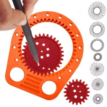 Imagem de Plantilha Geométrica Para Desenho - Conjunto De Plantillas Artísticas Geométricas - Régua Multifuncional Criativa Para Adultos E Crianças Design Pintura Artesanato Rascunho Esboço