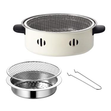 Imagem de Grill de churrasco de carvão versátil à prova de deformação portátil churrasqueira portátil para camping externo em ambientes externos