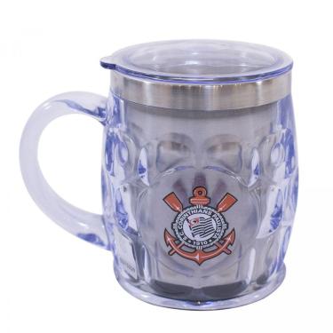 Imagem de Caneca Corinthians Térmica Com Tampa 500ml Transparente Licenciado