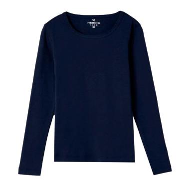 Imagem de Blusa Hering Básica Infantil Menina Manga Longa Azul-Feminino