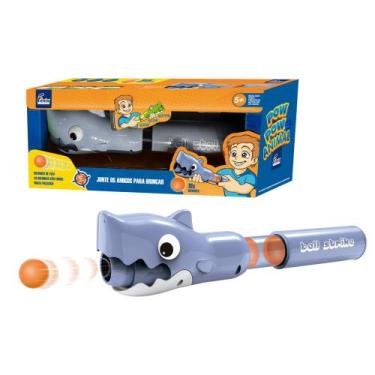 Imagem de Lançador de Bolinhas Infantil Pow Pow Tubarão com 10 Bolinhas EVA Feni