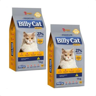 Imagem de Ração Billy Cat Select Gatos Adultos Frango - 1Kg 2 Unidades