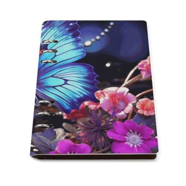 Imagem de Beauty Butterfly Printed Loose Leaf Spiral Notebook College Lined Paper A5 Size Suitable for Work Travel Note-taking Journal Writing Project 2025 Notebook