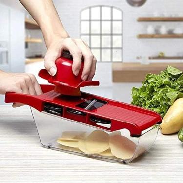Imagem de Mandoline Slicer Nicer Fatiador Cortador De Legumes 6 Em 1