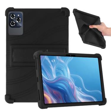 Imagem de Sozengba Capa para tablet TABWEE T90 de 11 polegadas, para TABWEE W90, capa protetora à prova de choque de silicone macio ajustável para crianças TABWEE T90/TABWEE W90 11 polegadas (preto)