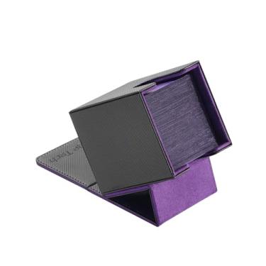 Imagem de Mage Tech Adventurer [Apprentice] Modular Deck Box – Fits 100+ Single-Sleeved Cards – Includes Avatar Card Holder & Pocket Dice Box – Expandable Design – Eclipse (Black/Purple)