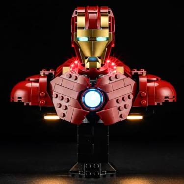 Imagem de MENZAVA LED Light Set Compatible with Lego Iron Man MK4 Bust 76327 Building Blocks Model - Model Set NOT Included