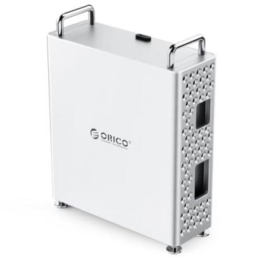 Imagem de ORICO Suporte de alumínio MiniPro para Mac mini M4/M4 Pro, capa com suporte vertical, acessórios duráveis para mini PC para Mac mini M4 (MS10)