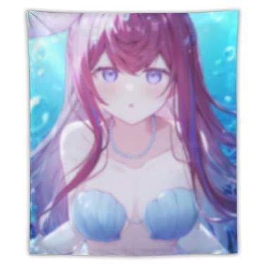 Imagem de LIEGBMEU Tapeçaria sexy de anime menina 127 x 152 cm arte de colcha de parede decoração de tapeçaria caprichosa AF105