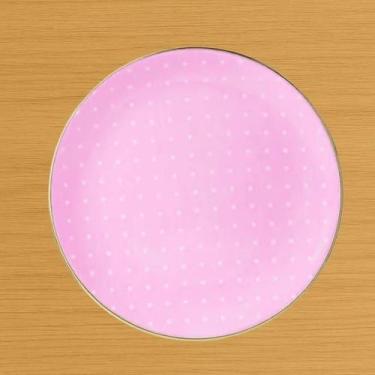 Imagem de Prato De Sobremesa - Poá Rosa Claro - Thompson