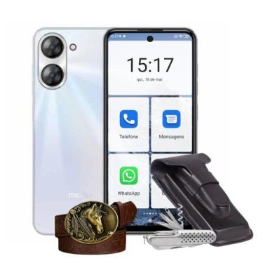 Imagem de Celular para Idosos Meizu MBlu 21 256GB e 4GB RAM Kit com Capa, Canive
