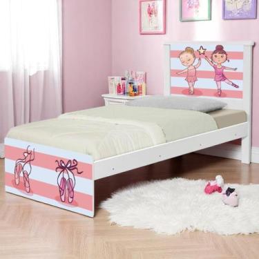 Imagem de Cama Infantil Solteiro 195cm x 96cm KMTEB - Amarena Móveis, Bailarinas