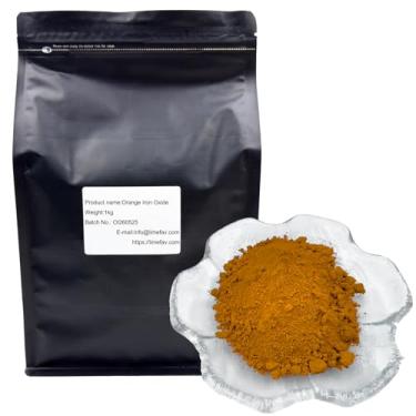 Imagem de LimeFav Pigmento de óxido de ferro laranja em pó - pigmentos para pintura artística e decorativa, concreto, argila, cimento, arte, decoração, pintura, alvenaria e produtos de pintura (1 kg/2,2 libras)