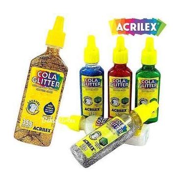 Imagem de Cola Glitter Azul 23 Gramas Acrilex