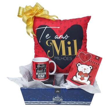 Imagem de Kit De Presente Para Dia Dos Namorados Almofada De Namorada - Presente