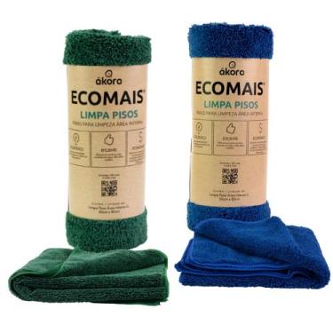 Imagem de Ecomais Pano De Limpeza para pisos Grande 50x80cm Interna 02 unidades 