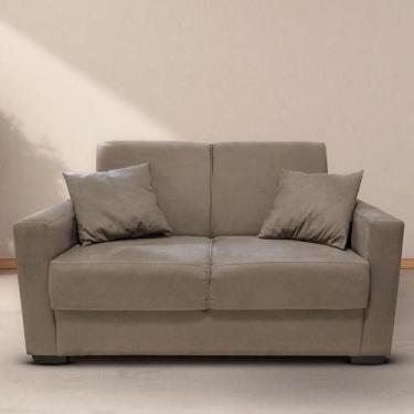 Imagem de Sofá Estofado 2 Lugares Sala Estar Recepção Mariana Suede capuccino - 