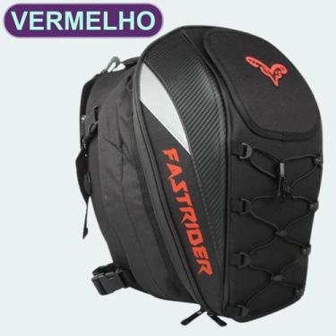 Imagem de Bolsa Mochila Baú 2 Em 1 Bagageiro Moto E Costa Expansível 37 L Com Ca