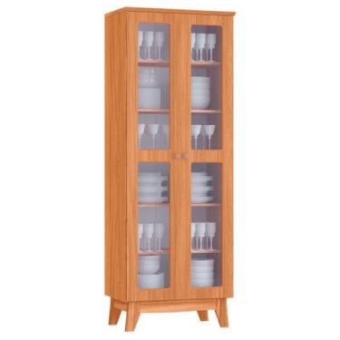 Imagem de Cristaleira Tuboarte Maya 2 Portas de Vidro 49946, FREIJO/FREIJO