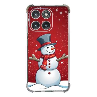 Imagem de Beaucov Capa para Motorola Edge 2025, linda capa de proteção contra quedas de Natal boneco de neve à prova de choque TPU capa protetora de corpo inteiro resistente a arranhões para Motorola Moto Edge