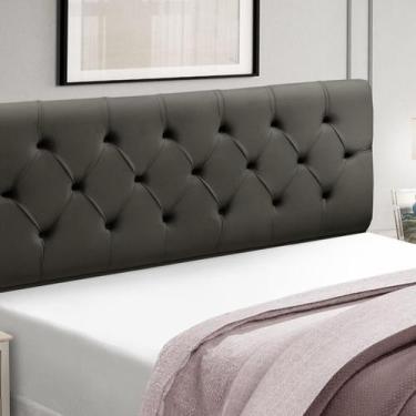 Imagem de Cabeceira Cama Box King Size Estofada Madeira Realeza - D'Julia, Brida