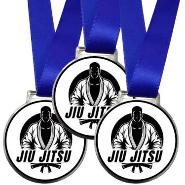 Imagem de Kit 50 Medalhas Para Competição De Jiu Jitsu para Premiação 35mm Com F