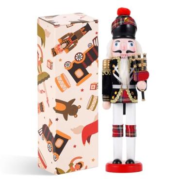 Imagem de Decorações de Natal, enfeites para pendurar quebra-nozes, bonecos de quebra-nozes de madeira, presente festivo colecionável para lareira de mesa