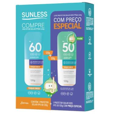 Imagem de Kit Protetor Solar Sunless Toque Seco FPS 60 120g + Protetor Solar Kid