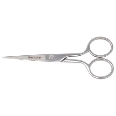 Imagem de Westcott Tesoura de tecido e papel forjado de 12,7 cm, tesoura de precisão para detalhes de bordado, costura, acolchoamento, alfaiataria, artes e artesanato