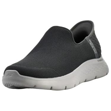 Imagem de Skechers Tênis masculino Gowalk Flex Hands Free Slip-ins Atlético slip-on Casual Caminhada Tênis, Cinza escuro, 12 Wide