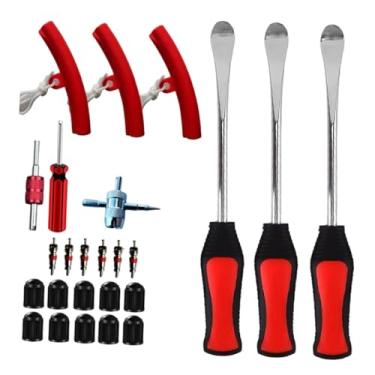 Imagem de NITAGO Ferramenta de remoção para troca de pneu de motocicleta e carro com protetor de aro para acessório de trator de gramado, disjuntor de talão resistente, 25 Unidades