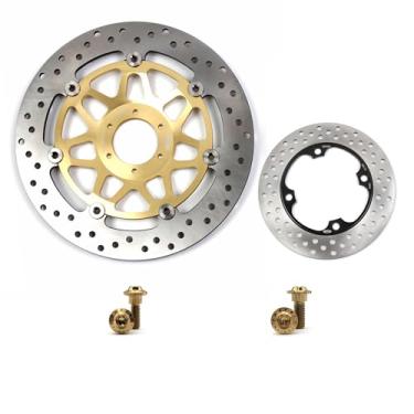 Imagem de Arashi Discos de freio dianteiros traseiros rotores com parafusos de montagem para Honda CB250F Hornet 250 1996-2018, peças de acessórios de reposição de motocicleta