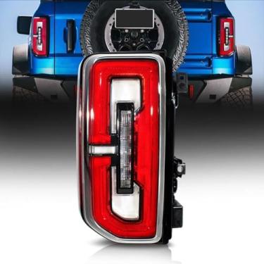 Imagem de CHELANGHU Conjunto de lâmpada traseira para Ford Bronco 2021 2022 2023 2024, substituição de montagem de lâmpada traseira de alta configuração para M2DB-13B505-BJ (lado esquerdo do motorista)