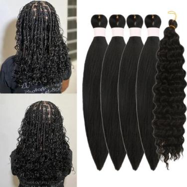 Imagem de Cabelo trançado Gozill Cabelo boho pré-esticado para trançar