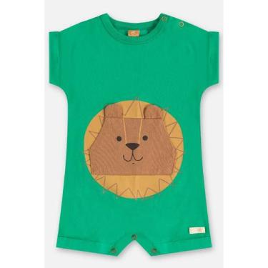 Imagem de Macaquinho Leão para Bebê Menino Up Baby, Verde, P