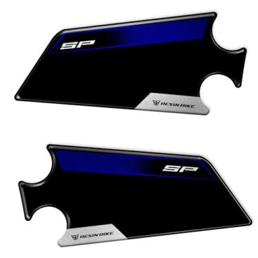 Imagem de Resin Bike Adesivos 3D de motocicleta compatíveis com Yamaha MT-09 SP 2024-2025. Almofada de calcanhar de proteção de bicicleta contra batidas e arranhões. Par de adesivos de resina 3D Gadget Moto