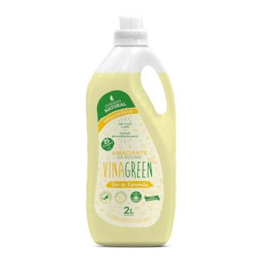 Imagem de Amaciante De Roupas Natural Hipoalergênico Líquido 2L Fórmula Vegetal Sem Corantes Natural Álcool Orgânico Vinagre Pele Sensível (Flores brancas)
